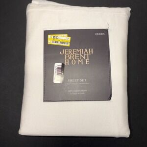 Jeremiah Brent Home Cotton Sateen Weave 4 Piece Sheet Set Size Queen 20731